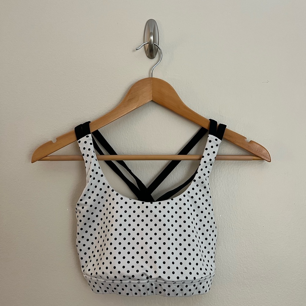 LULULEMON polka dot energy sports bra